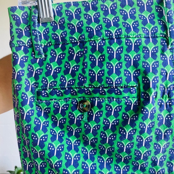 Anthropologie Green Blue Butterfly Print Trousers - Picture 9 of 9
